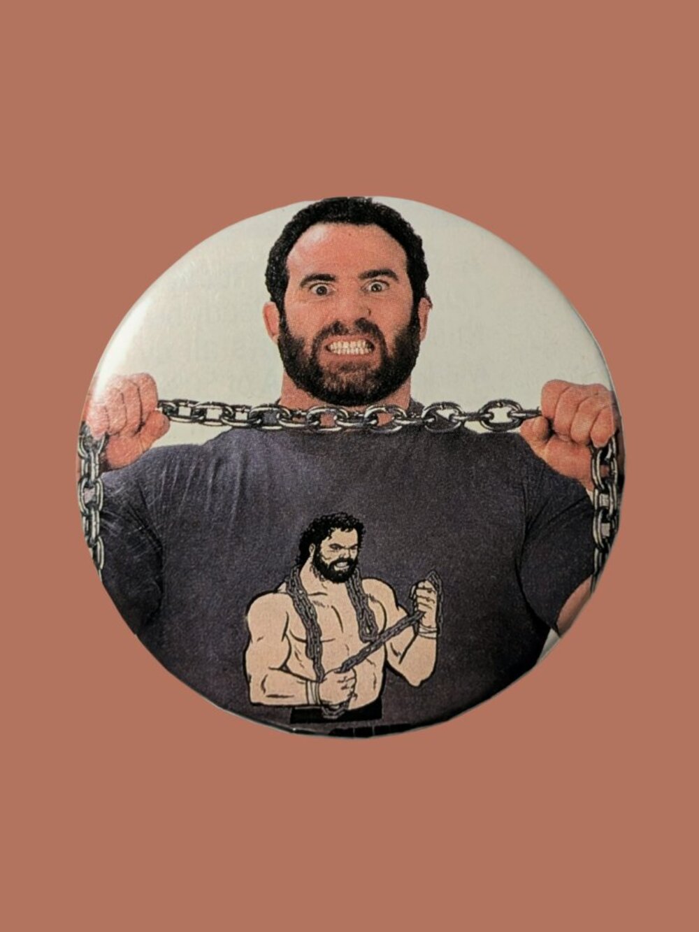 10/$25 WWF Hercules Handmade Vintage 2.25" Button